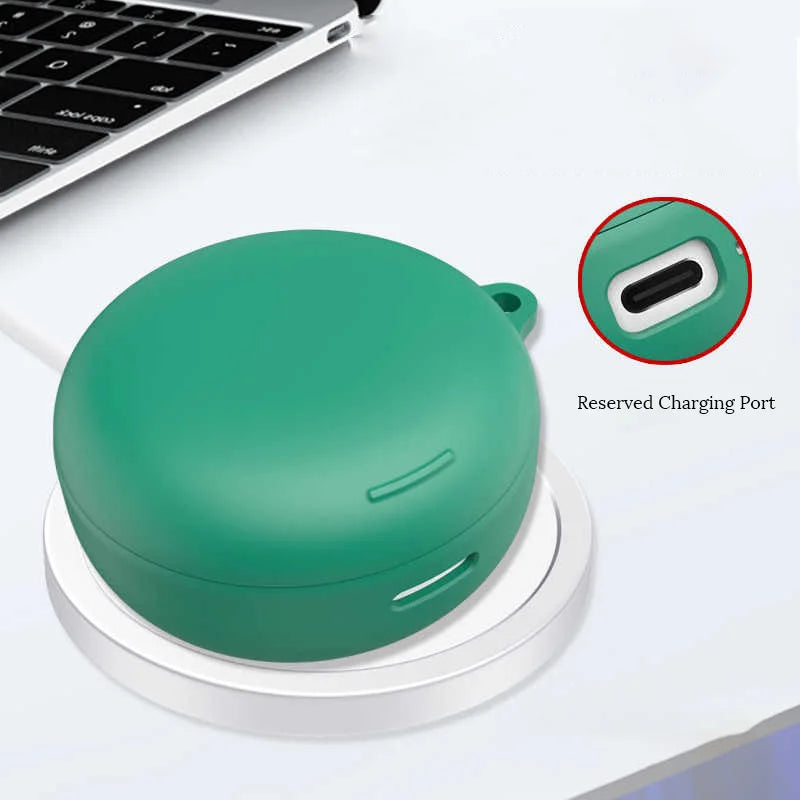 For Anker SoundCore Sleep A30 Wireless Earphones Silicone Case with Carabiner Shockproof Protective Cover Earbuds Accessories