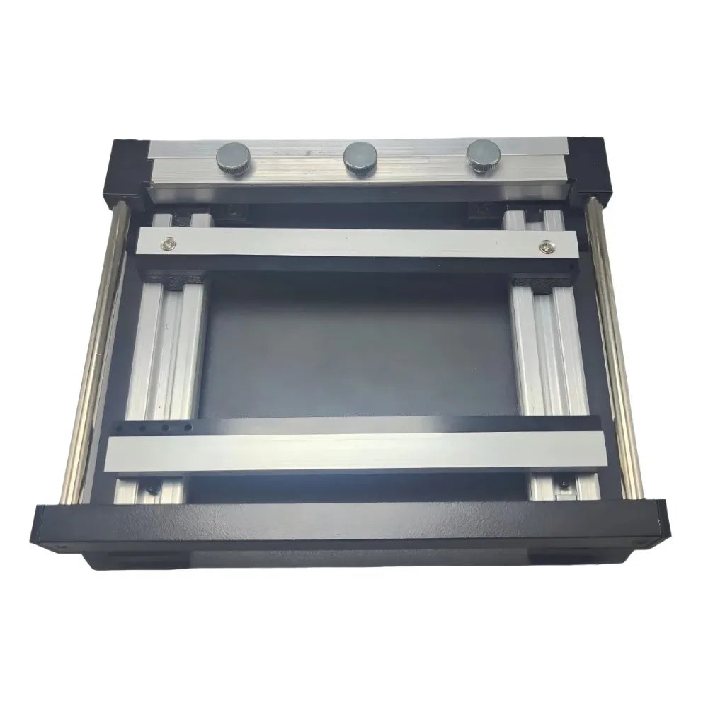 100*100mm SMT Steel Mesh Solder Steel Sheet PCB Solder Paste Printing Manual Micro Screen Printing Machine Printing Table