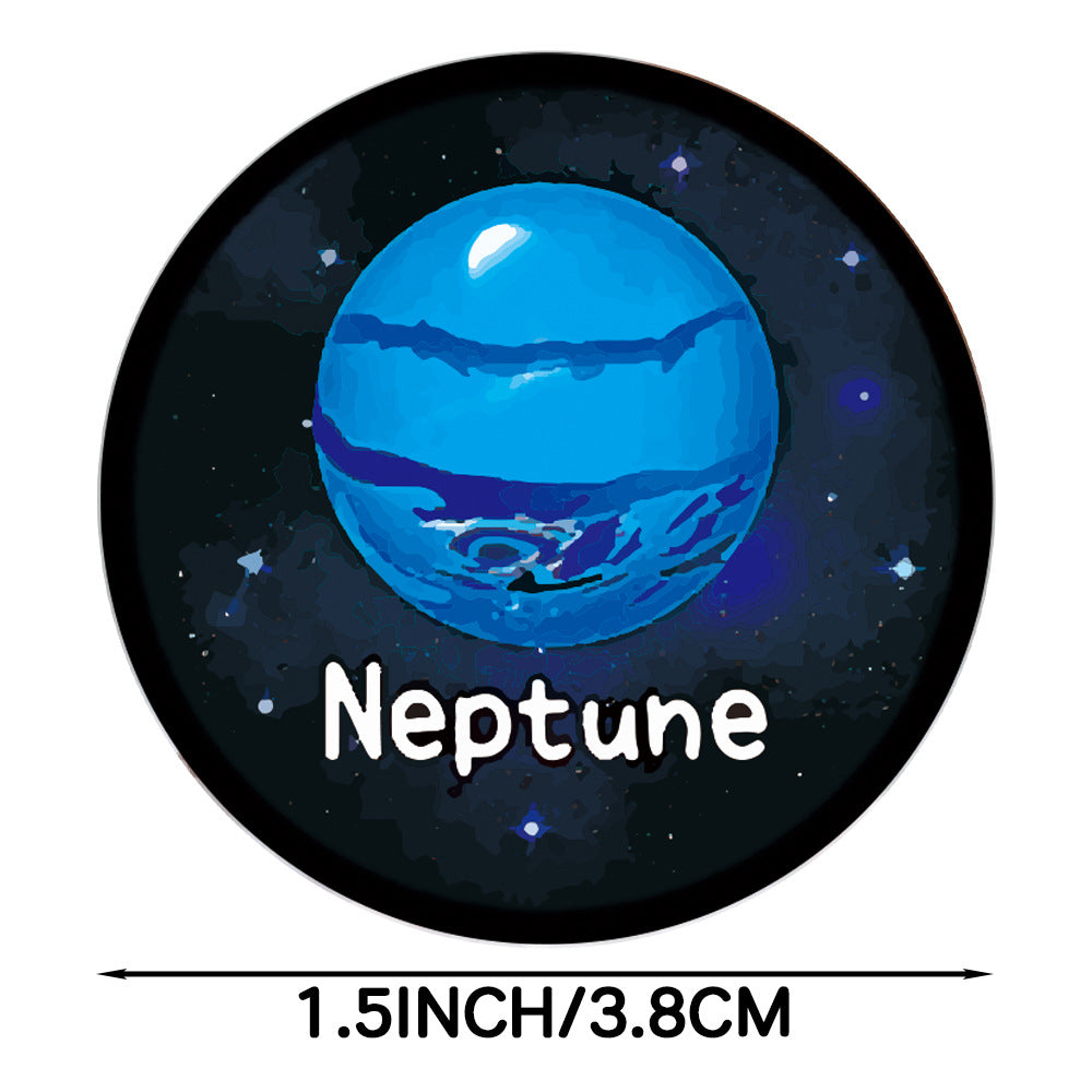 100-500 Pcs 1-1.5inch Stickers Roll Reward Student Enlightenment Label Stationery Seal Lable Space Astronaut Star