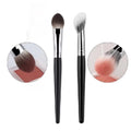 Pincel de Blush em Forma de Coração Pêssego 1/2 Peças Pincel de Maquilhagem Compacto Plano e de Precisão Aplicador Cosmético para Blush em Pó, Creme e Líquido