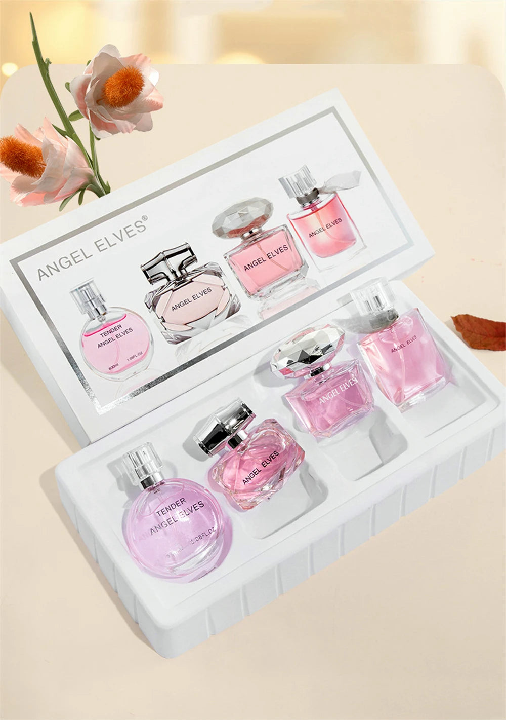 Gift Box 4Pcs Set Perfume Women 120ml Club De Nuit Perfumes De Mujer Lasting Fragrance Parfum Femme Floral Fruity Scent Spray