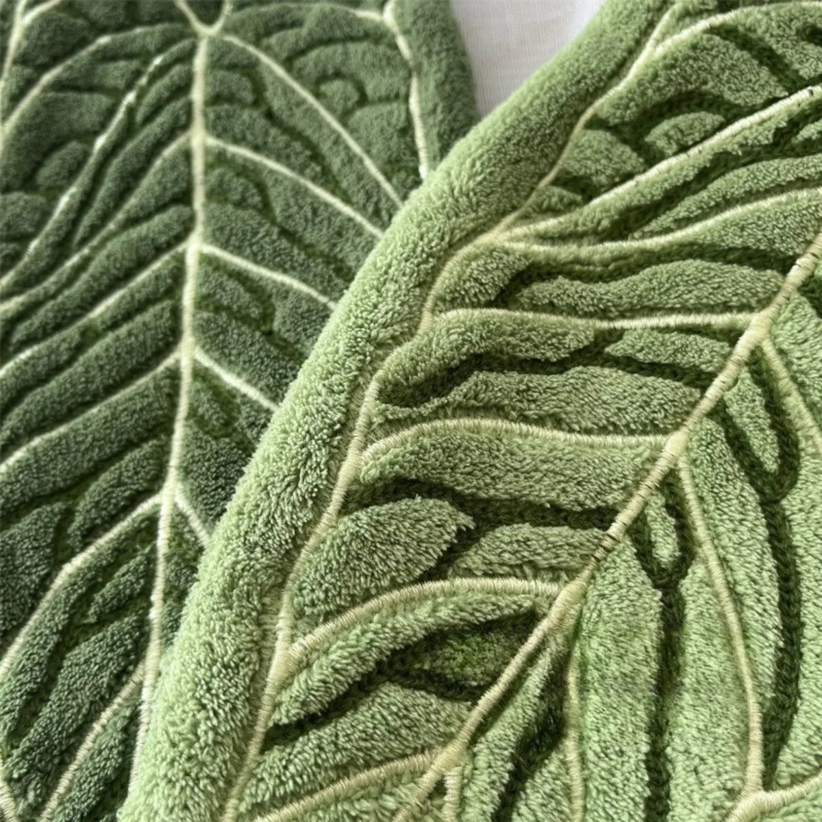Plant Towels Leaf Design Ultra Absorbent Quick Dry Washable with Hanging Ring Hand Towel for Bathroom Kitchen Towel Decor