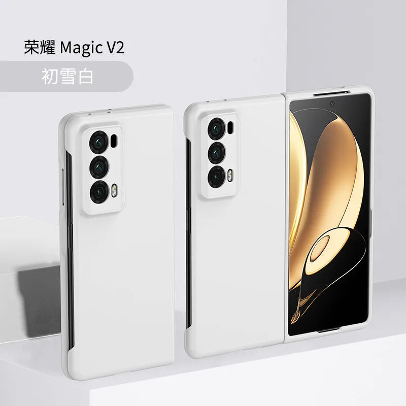 PC Hard Shell Phone Case For Honor Magic V2 Solid Color Protective Cover