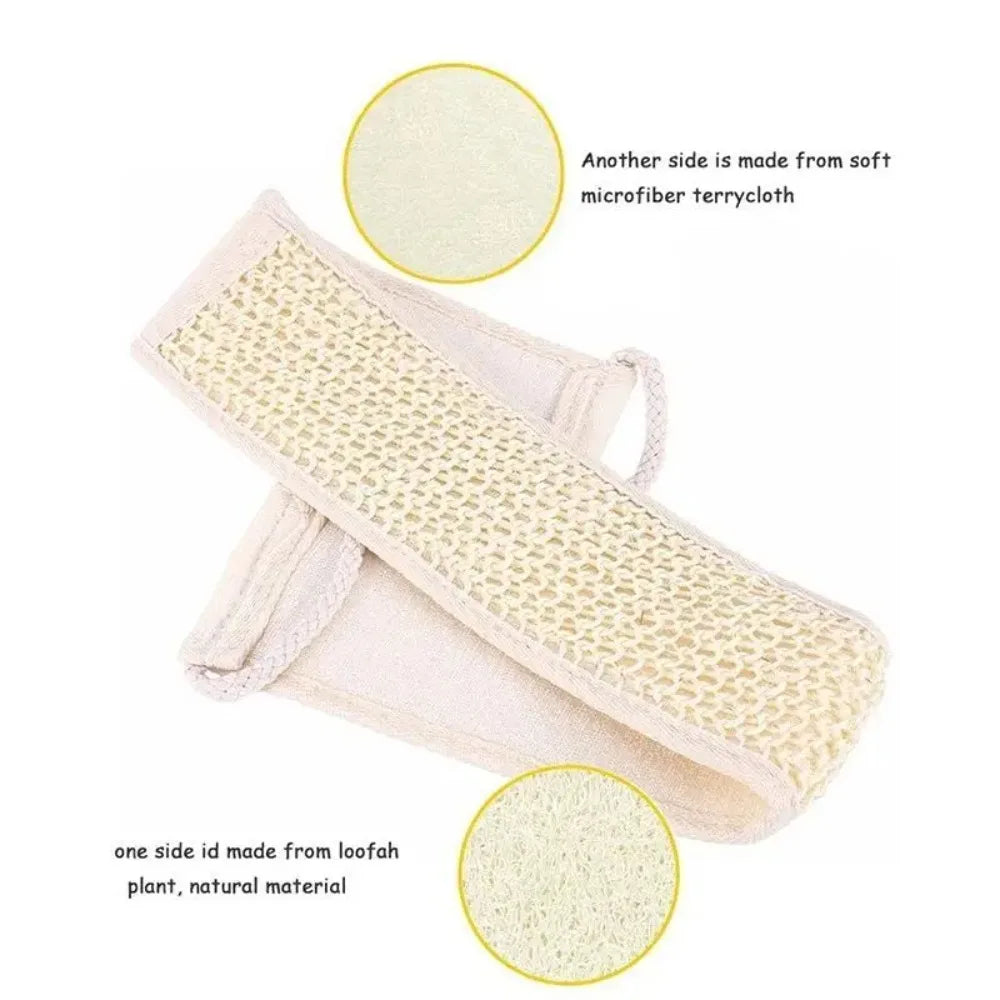 Long Strap Exfoliating Bath Sponge Soft Body Scrubber Washcloth Dead Skin Removal Tool For Shower Spa Daily Skin Care