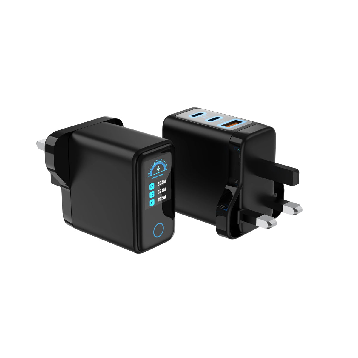 65W GaN Fast Charging Station with LCD Digital Screen, PD3.0 Wall Charger for Laptop, iPhone 17 , Samsung, iPad, Power Delivery