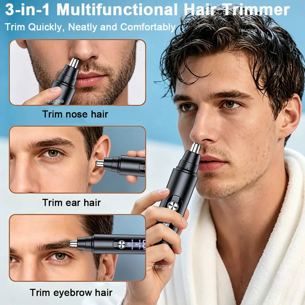 Nose Hair Trimmer for Men Nose Hair Clipper USB Rechargeable Electric Trimmer for Nose and Ears Eyebrow Mini Nose Hair Remover