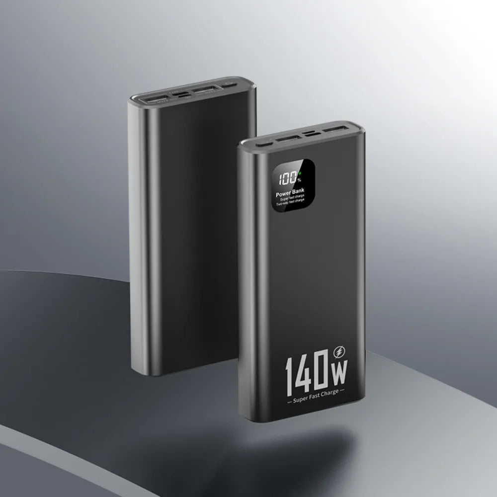 For iPhone Huawei Samsung Xiaomi 100000mAh Power Bank 140W Super Fast Charging Powerbank Portable External Battery Charger