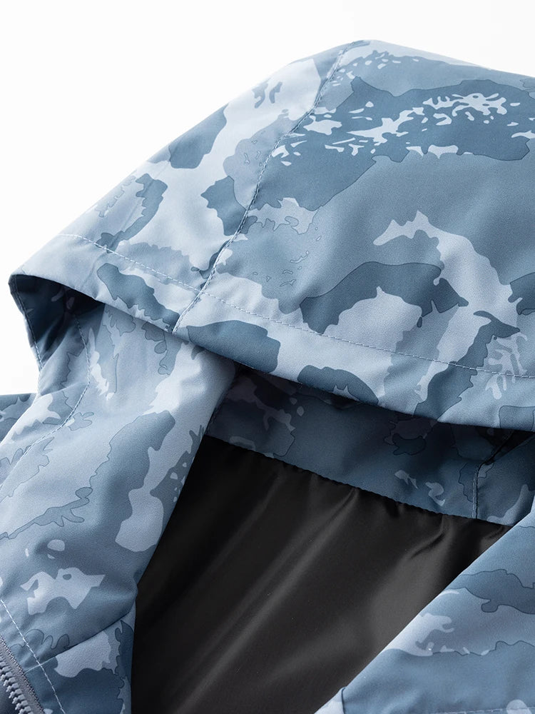 Outdoor Men's Camouflage Tactical Jacket Spring Autumn Lightweight Waterproof Windproof Breathable Mountaineering Fishing Jacket