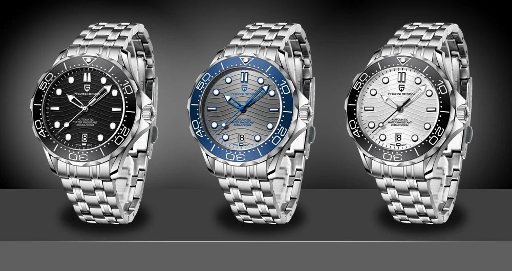 PAGANI DESIGN Men's Automatic Mechanical Watch Exclusive Customization Limited-Edition Luminous Sapphire Mirror Reloj De Buceo