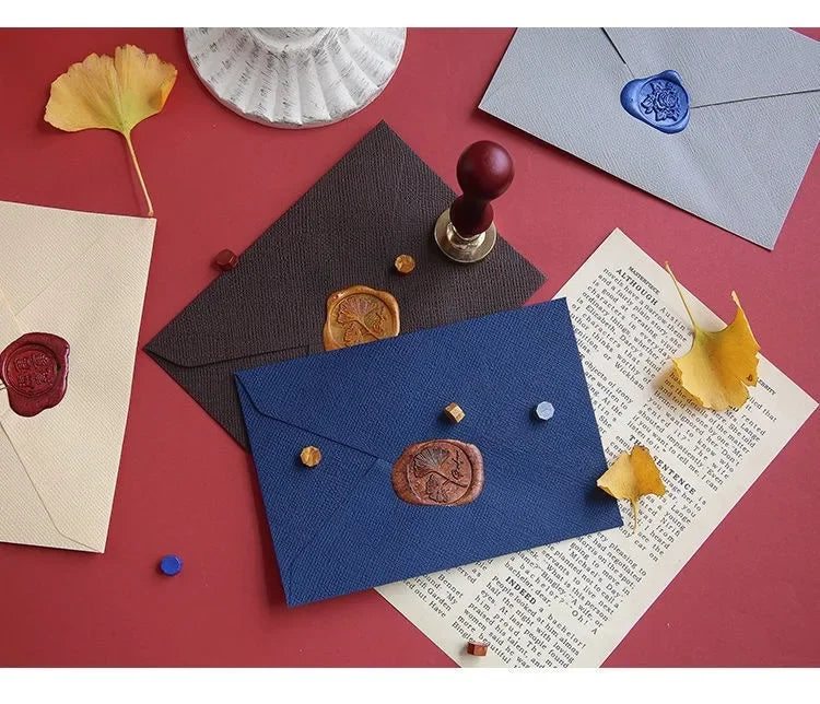 10pcs/batch Linen Envelope Letter Paper Set with Retro Wind Sealing Bag