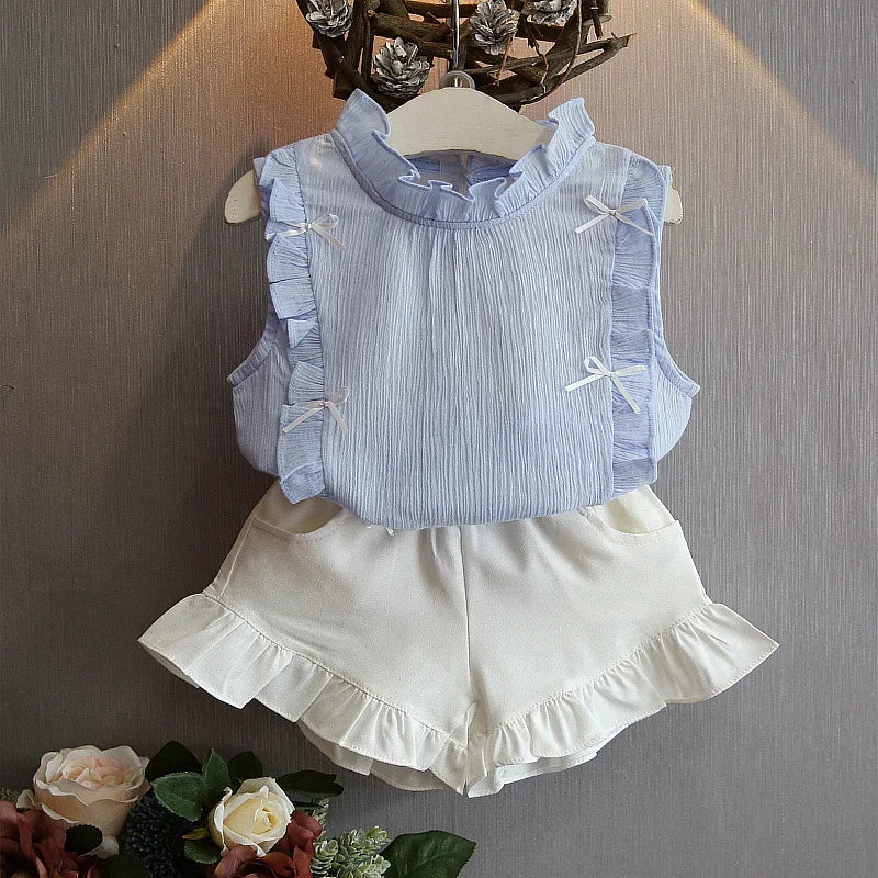 Toddler Girl Summer Clothing Set Baby Girls Printed T-shirt + Short Pants Outfit Infant Kids' Fashion Clothes 0-5 Years