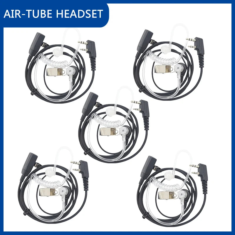 5 PCS Baofeng UV5R Walkie Talkie Kapset Quansheng UV-K5 Headset Headphone Earphone For Kenwood UV-5R UV82 UV-17 Radio Commutator