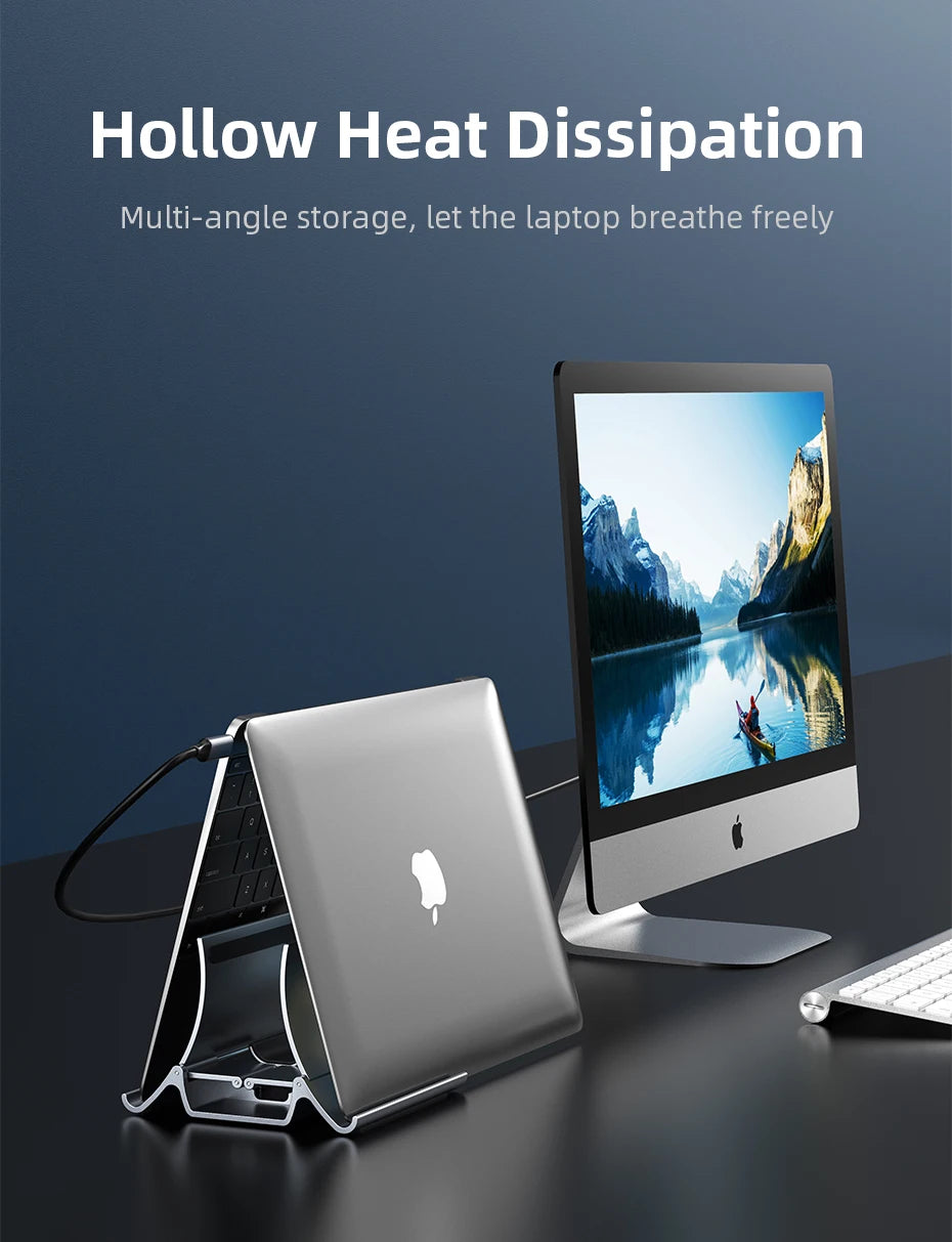 CABLETIME Vertical Laptop Stand Desktop Gravity Holder Notebook Support For MacBook Pro Air Surface HP Dell iPad Tablet Stand