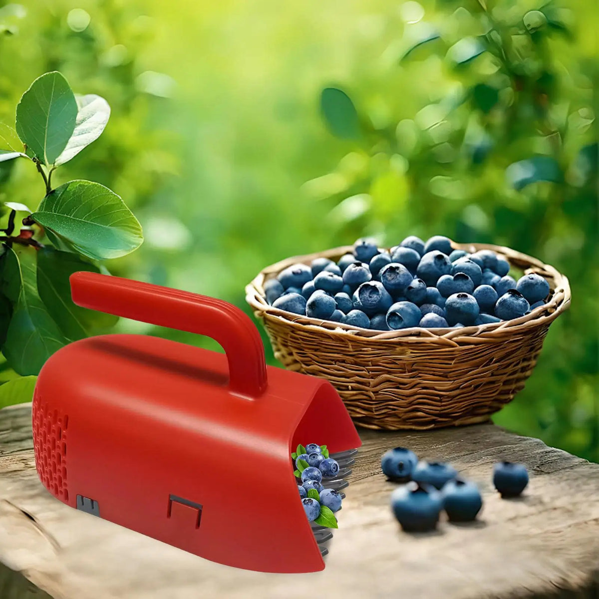 Portable Berry Picker Ergonomic Berry Pick Rake Plastic Handle Picking Tool Blueberry Collection Harvester with Ergonomic Handle