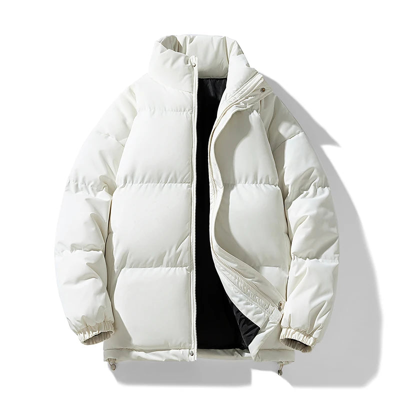 8XL Puffer Jacket Men Thick Warm Parka Plus Size Quilted Jacket Solid Outwear Coats Loose Cotton-padded Men's Clothing Top