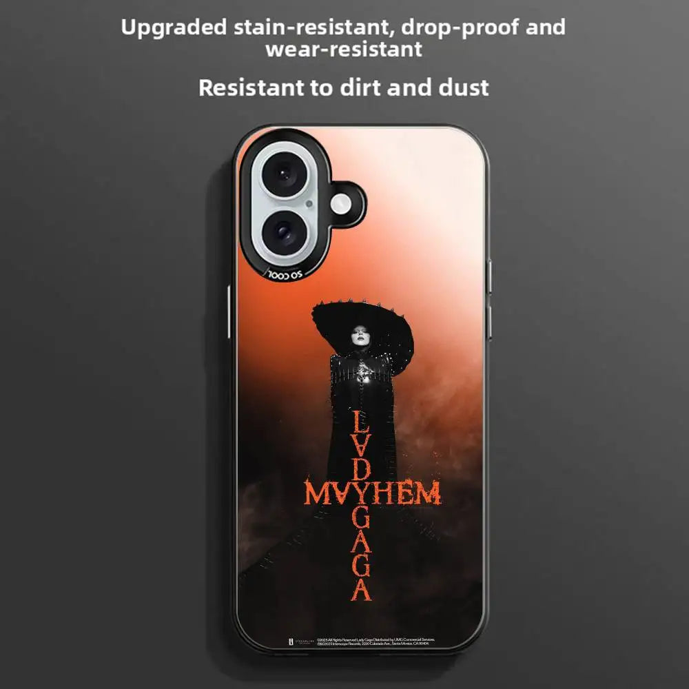 Singer-L-Lady Gaga Phone Case Phone Case for iPhone 11-16 Pro Max Colorful Anti Slip Anti Fingerprint Plating