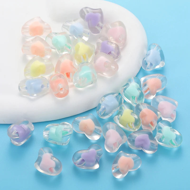 50-100pcs Acrylic Star Candy Color Bead Charms Loose Spacer BeadsBracelet Necklace Beads For Jewelry Making DIY Accessories W334