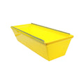 12” Drywall Mud Pan Sheared Edges Easy to Clean Plastering Tapered Sides Heavy Duty with Scraping Bar Quicker Knife Cleaning