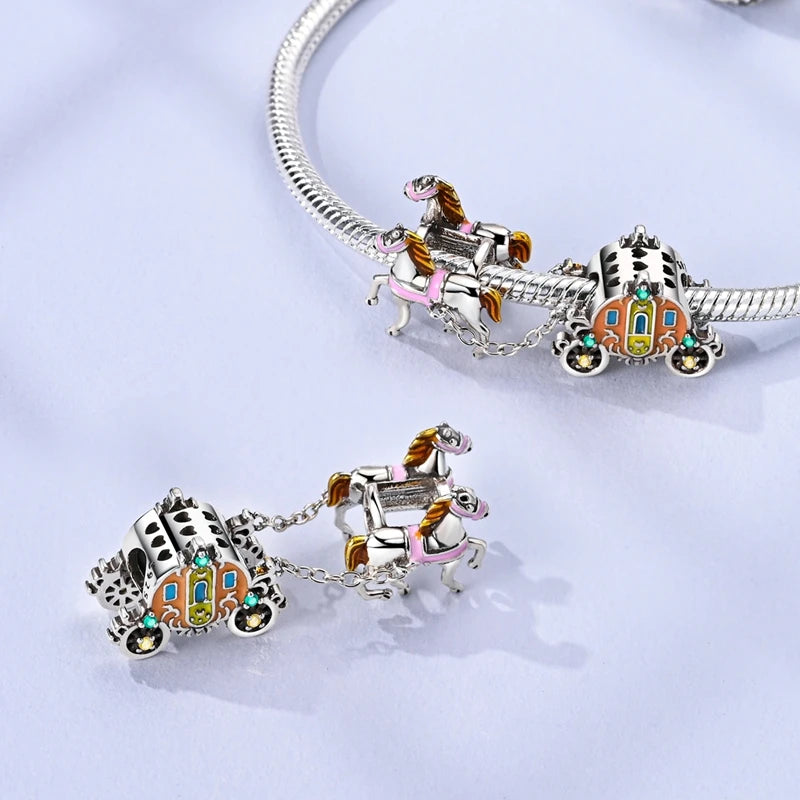 New Original Charm Beads 925 Sterling Silver Butterfly Hot Air Balloon Dangle For Bracelet Women Girl Fine DIY Jewelry Gift
