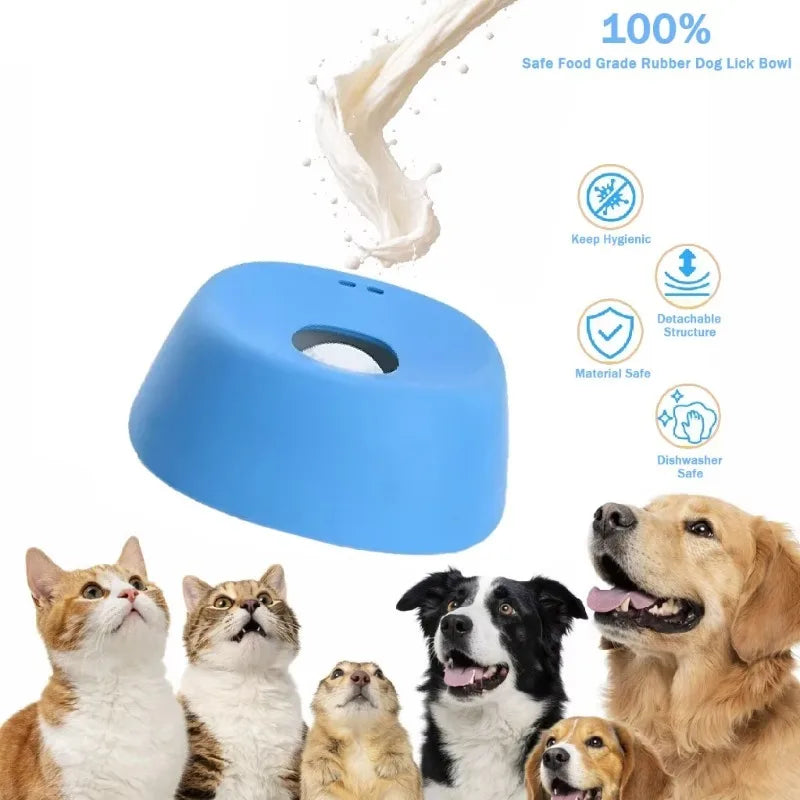 Pet Slow Licking Bowl For Dogs Cats Anti-Choking Dog Bowl Liquid Treats Bone Yogurt Healthy Pet Slow Food Feeder Dog Accessories