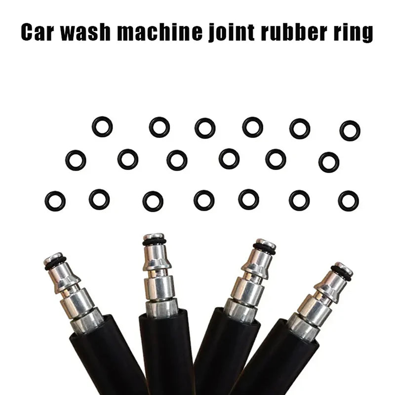 10pcs/lot High Pressure Water Gun Cleaning Outlet O-ring Rubber Ring Black Car Wash Machine Accessories Car Beauty Water Gun Acc