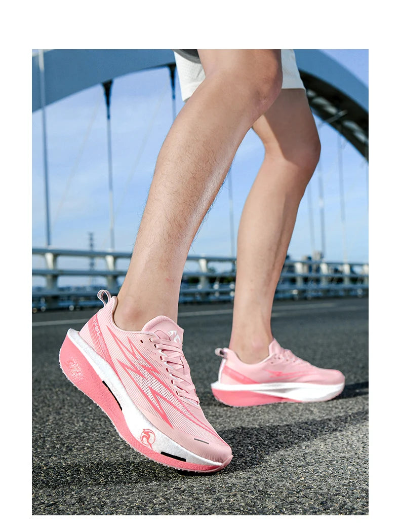 Men Sports Speciality Running Shoes Marathon Carbon Board Breathable Light Comfortable Women Athletic Nonskid Sneakers 2026 New