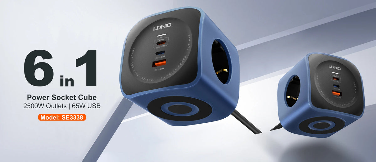 LDNIO Korea EU Plug Adapter 2500W Travel Adapter Converter High Quality Universal Socket AU US UK CN To EU KR 4.8 mm Wall Socket