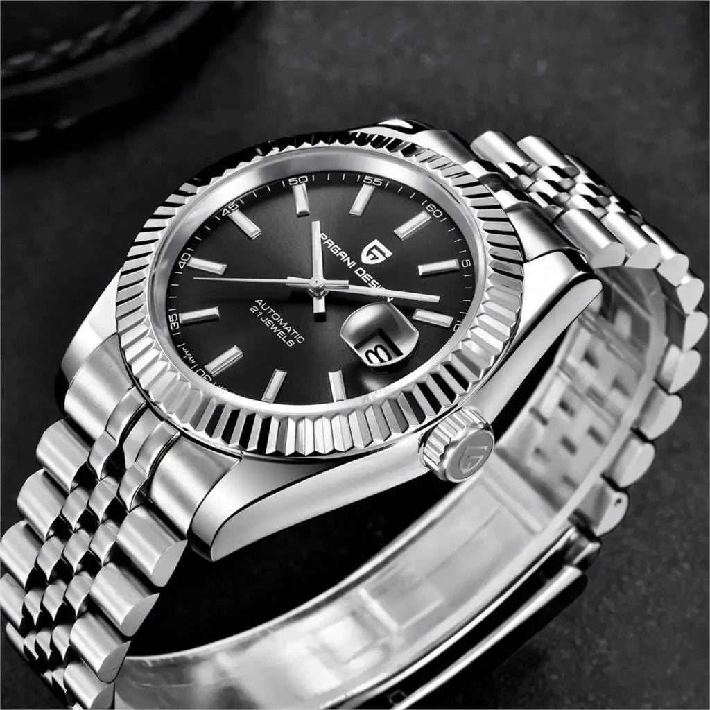 PAGANI DESIGN 2026 Mens Automatic Watch Japan NH35A/8215 Movement 42mm Stainless Steel Sapphire Glass 100M Waterproof Business