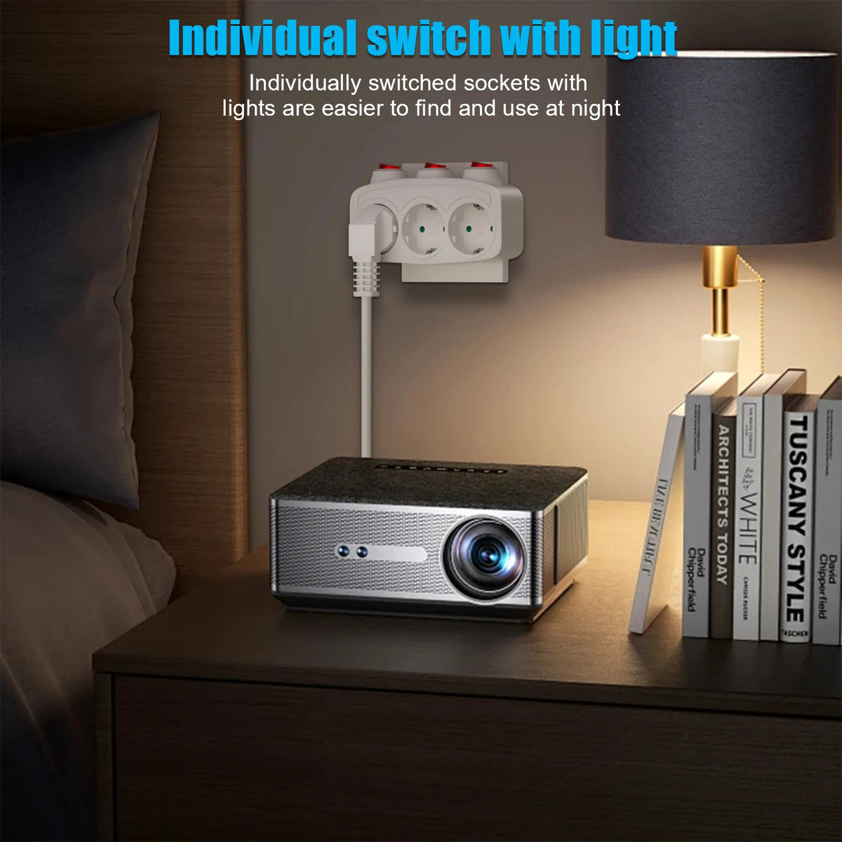 Double Plug Socket Adapter Schuko EU Conversion Plug With Switch ON/OFF German Standard Multiple Socket 3680W Extension Outlet