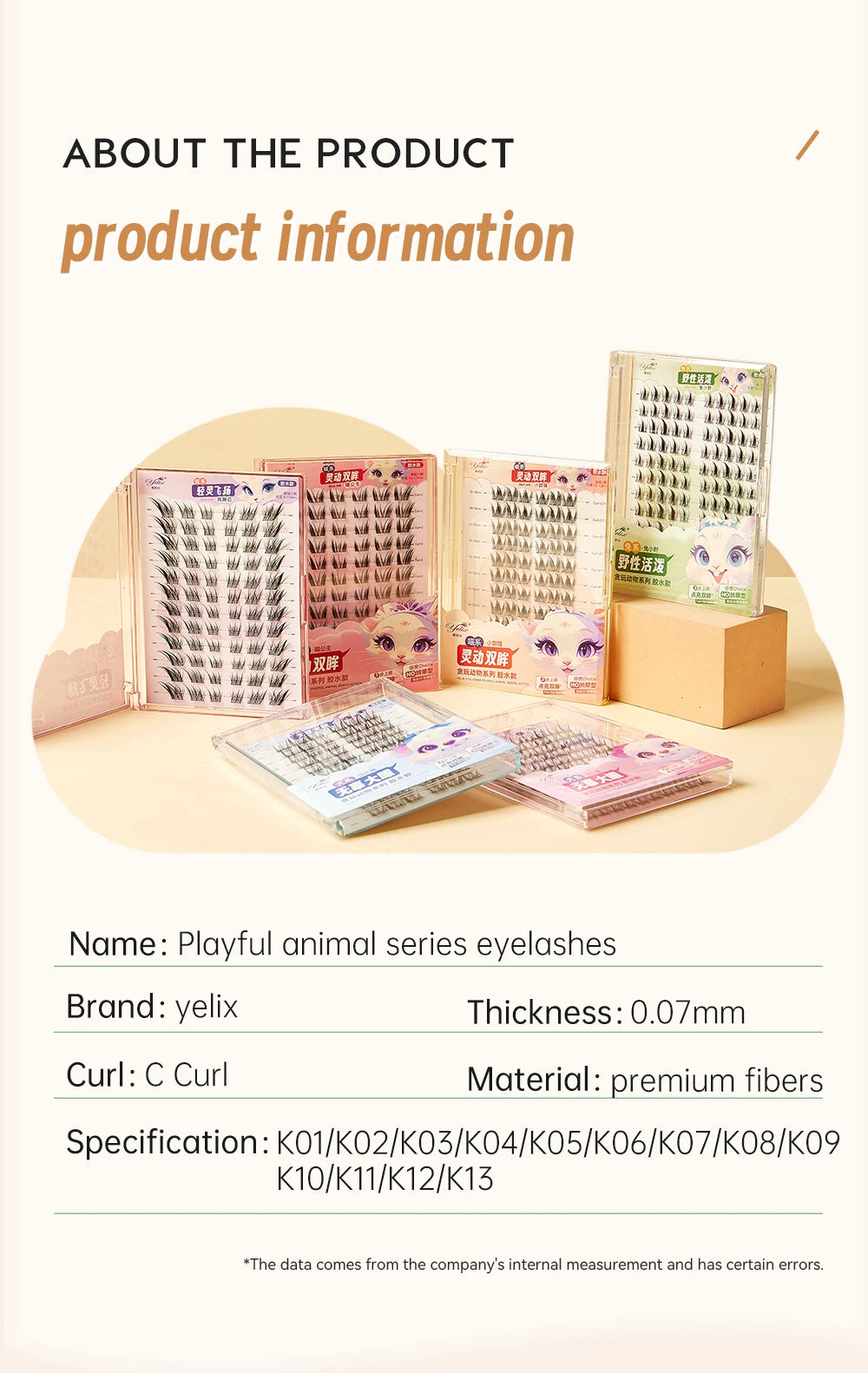 Yelix DIY Cluster Lashes Natural Eyelash Extension Volume Individual Lashes Mixed Tray Lashes Cluster Natural Eyelashes Makeup