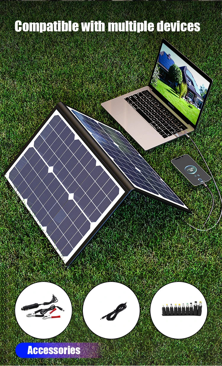 1000W Portable Foldable Solar Panel Kit Complete Solar Power Station 18V Generator Charger for Car Boat Caravan Camping Outdoor