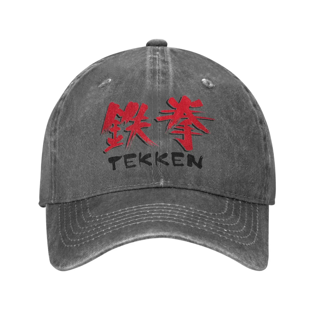 Tekken Game  Sun Baseball Cap Y2k Retro Men Adult Washed Hip Hop Hats Hot Sale Design Tennis Skate Cap Gift Idea