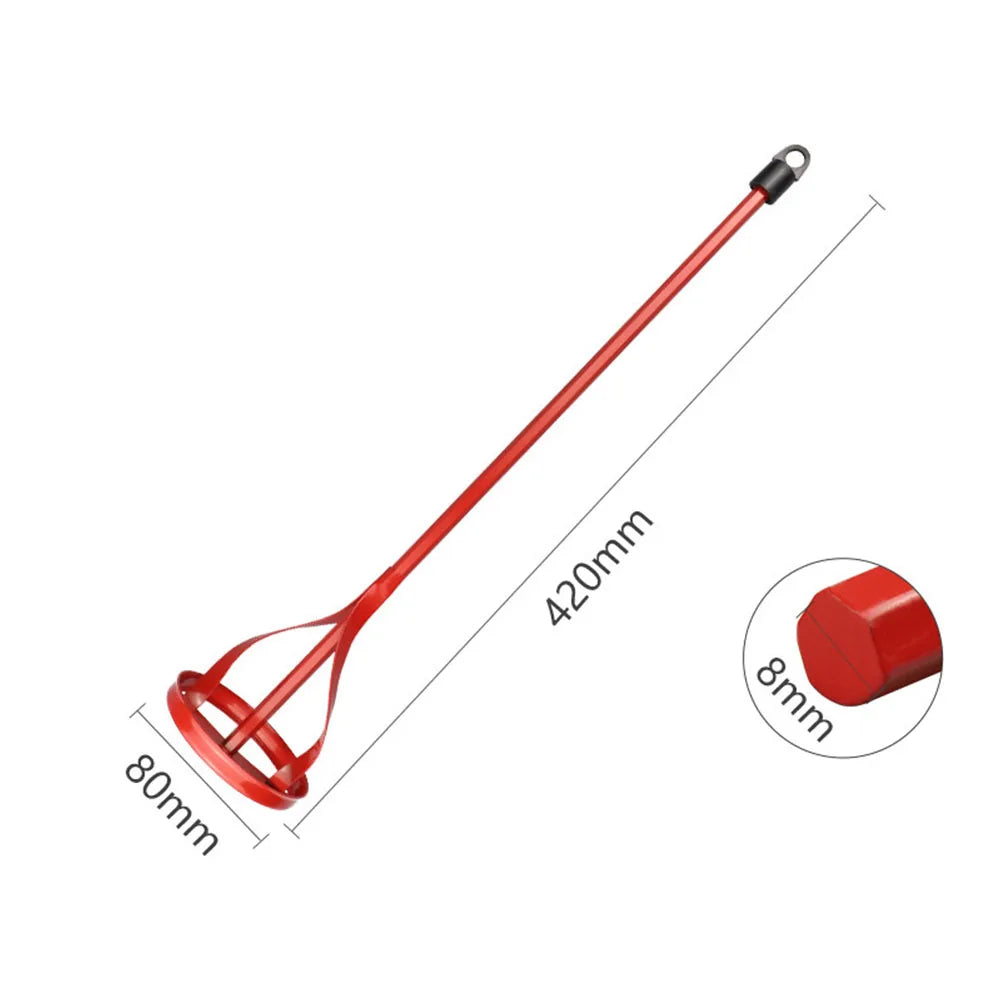 Hexagon Shaft Plaster Paint Mixer Mixing Paddle Rod For Electric Drill Construction Agitator Putty Cement Grouting Mortar Tool