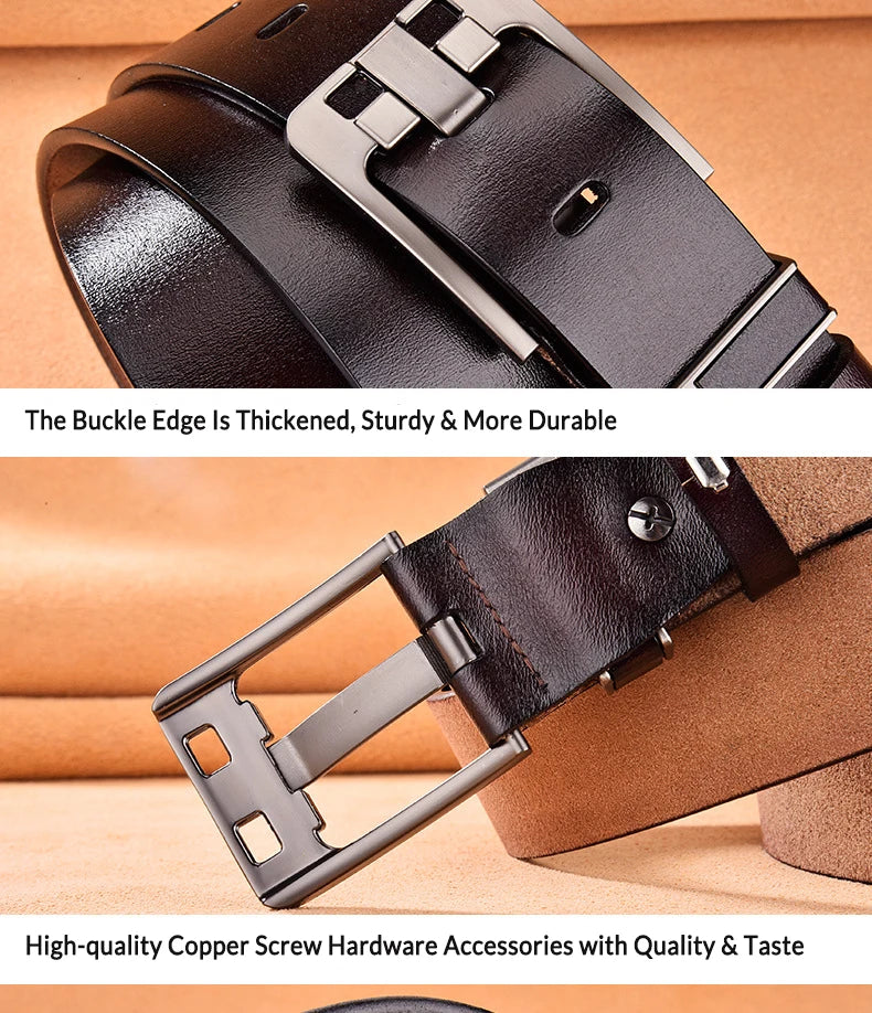 Plus Size 140 150 160 170cm Belt Male Fashion Men's Luxury Designer Cowskin Belts for Jeans Genuine Leather Pin Buckle Belt