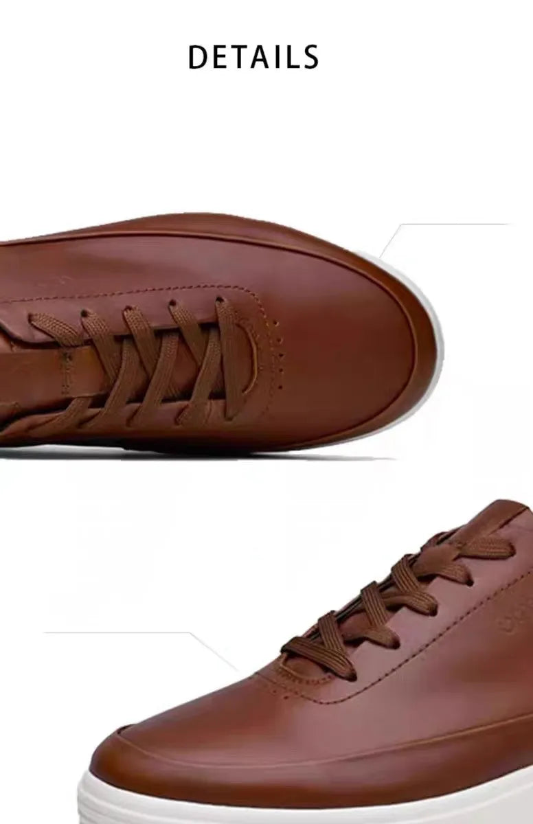 High Quality Men's Genuine Leather Shoes Summer Comfortable Sneakers Fashion Men Shoes Soft Leather Versatile Skateboard Shoes