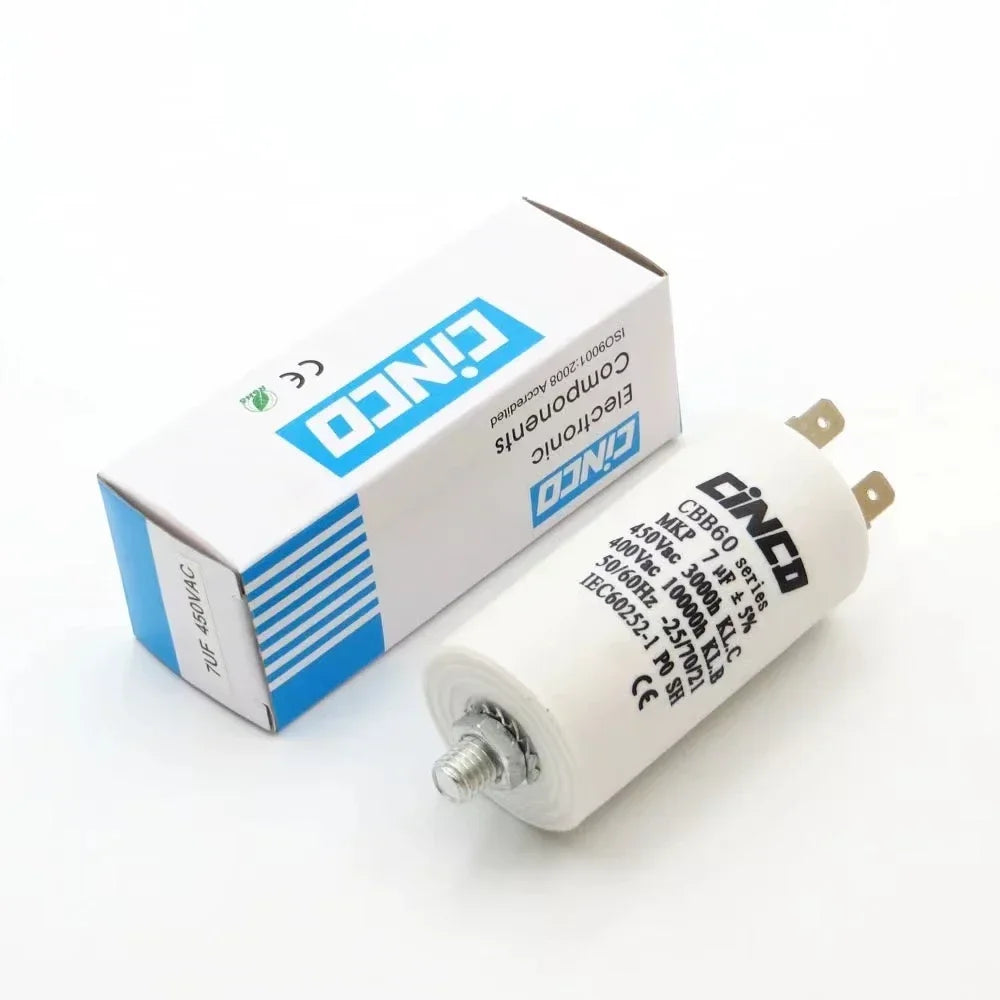 14-35uf 450V CBB60 Capacitor Motor Double Insert Water Pump Starting Capacitor Motor Permanent 50 60 Hz AC Motor Micro Parts