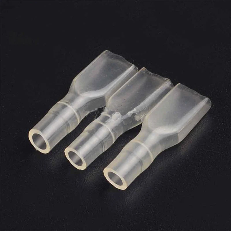200PCS/100Pairs 2.8mm 4.8mm 6.3mm Female Spade Crimp Terminals Electrical Sleeve Wire Wrap Connector for 22-16 AWG 0.5mm2-1.5mm2