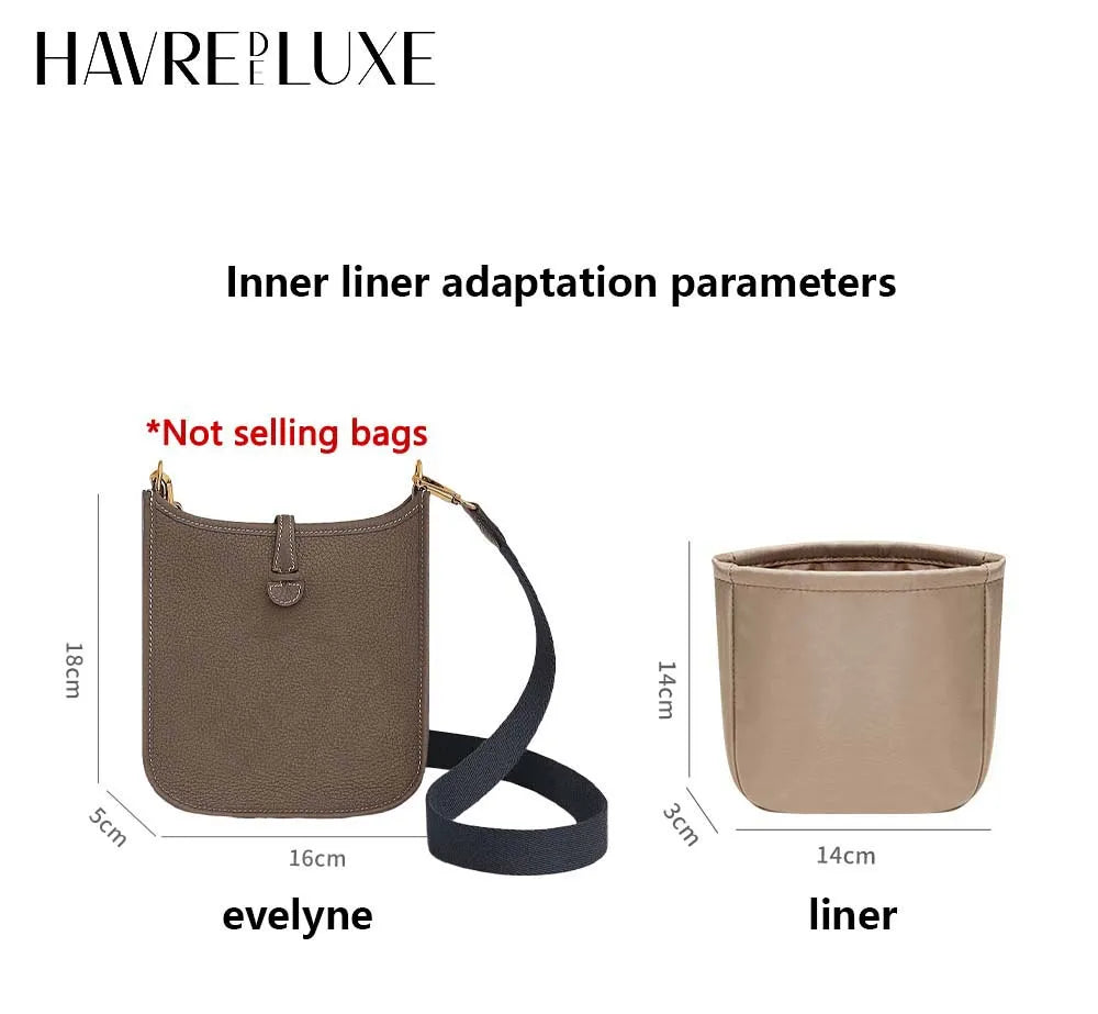 Bag organizer insert for Evelyne 16 29 mini women bag nylon durable bag support bag accessories