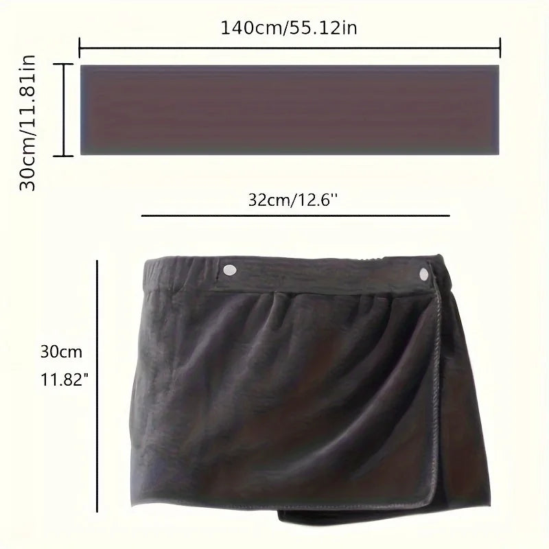 1 Piece of Men's Soft Wearable Bath Towel, Solid Color Shorts Wrapped Towel, Beach Towel, Camping Towel, Bathroom Bath Amenities
