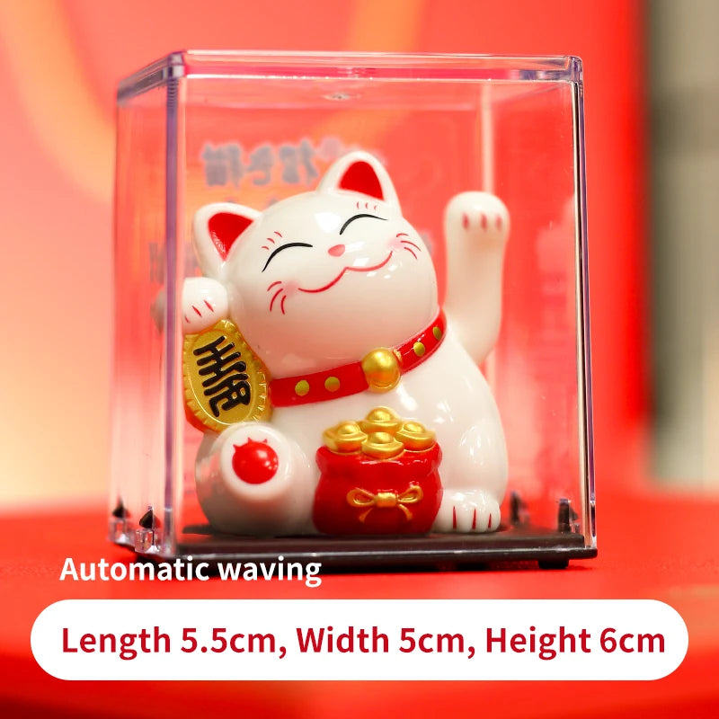 Solar Luck Cat Waving Cat Solar Powered Cat Solar Powered Cute Waving Cat Good Luck Wealth Welcoming Cats Home Display Car Decor