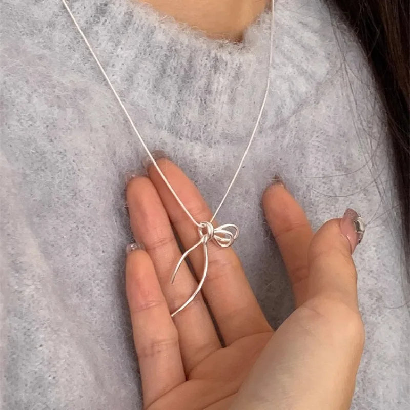 925 Silver Necklace Punk Wealth Good Wish Matte Ball Bread OT Clasp Stackable for Women Girl Jewelry Gift Dropshipping Wholesale