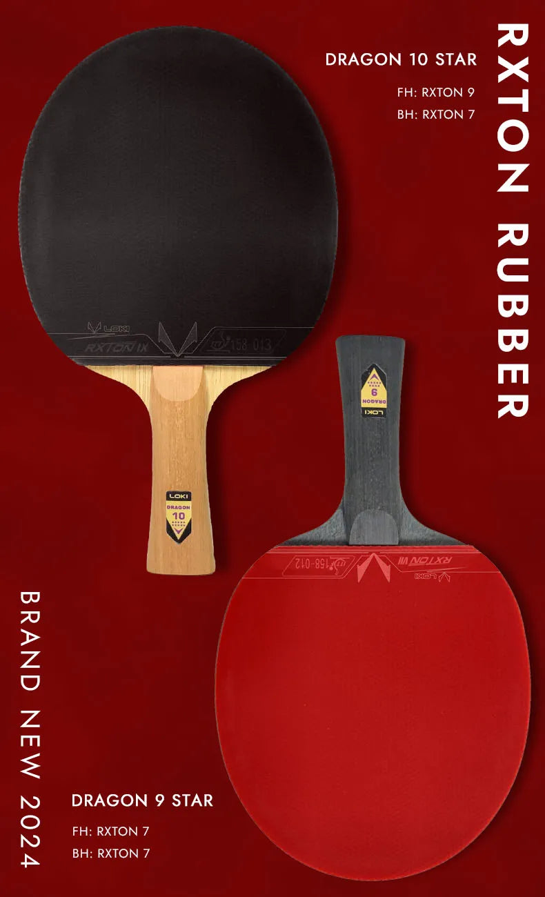 Original LOKI Table Tennis Racket Dragon Series Ping Pong Racket Paddle Bat Professional 6/7/8/9/10 Stars for All Level Players