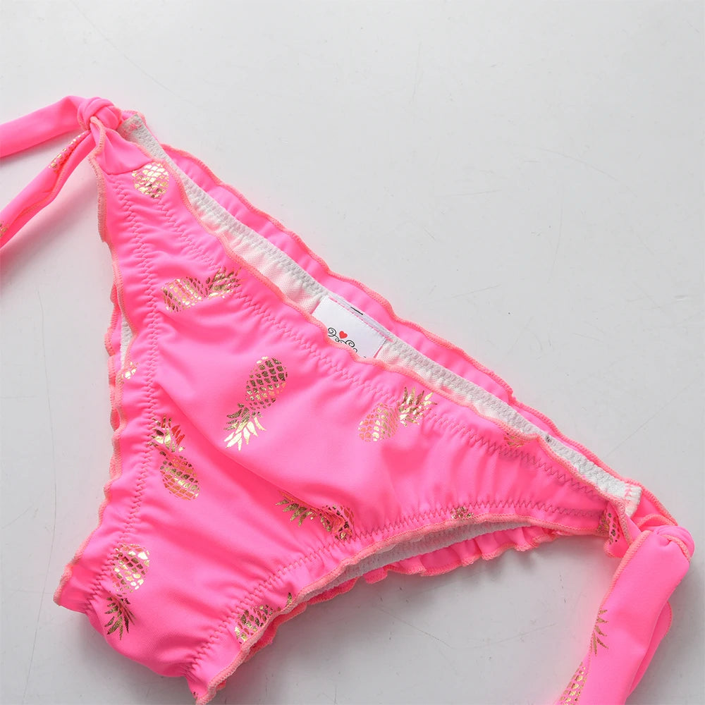 DXTON Girls 2 pcs Swimwear Suit Kids Flag Print Stars Stripe Swimsuit Children Bikini Sets for Summer Beachwear Bathing suit