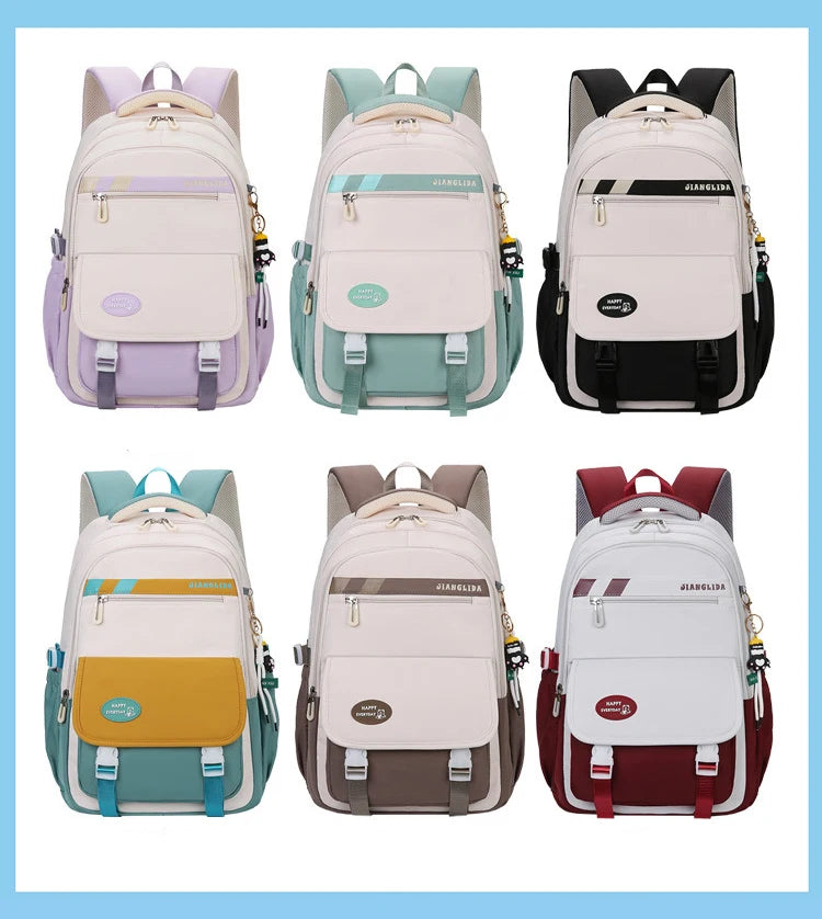 Backpack Children School Bag Back Pack For Boy Girl Kid Child Teenager Class Schoolbag Primary High Bookbag Female Women Teens