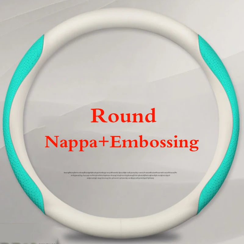 for Volkswagen VW Atlas Passat CC Taos touareg R-line Car Steering Wheel Cover 10colour Suede Leather 38 CM Auto Accessories