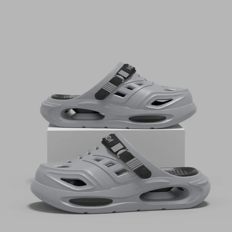 2026 Men's And Women's Cave Shoes Fashion Breathable Sandals With Removable Insoles Non-slip Cushioned Thickened Soft Slippers