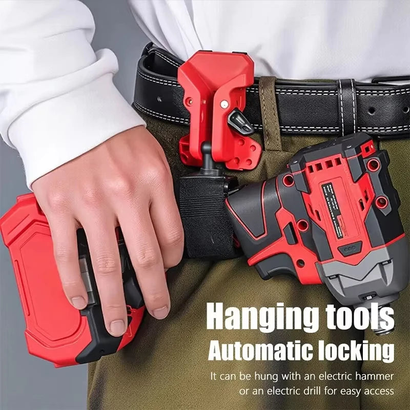 Self-locking Drill Holder Belt Clip Quick Release Heavy Duty Tool Holster for Power Drill Electric Screwdriver Tools Accessories