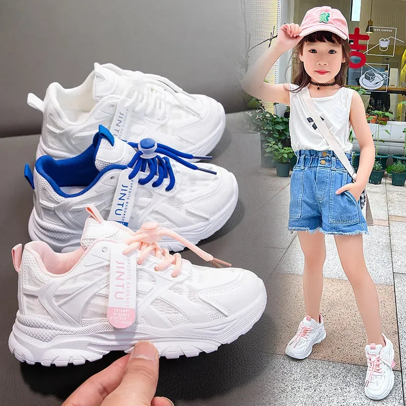 Size 26-36 Fashion Shoes Children Sneakers Sport Girls Shoes Child Rubber Leisure Trainers Kids Sneakers 2020 Brand Autumn Shoes