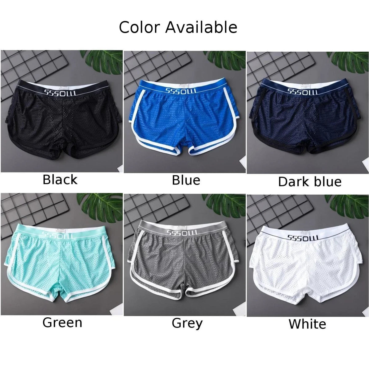 Sexy Men Ice Silk Mesh Seamless Boxer Briefs Pouch Underwear Shorts Trunks Underpants Breathable Loose Elastic Men's Boxers