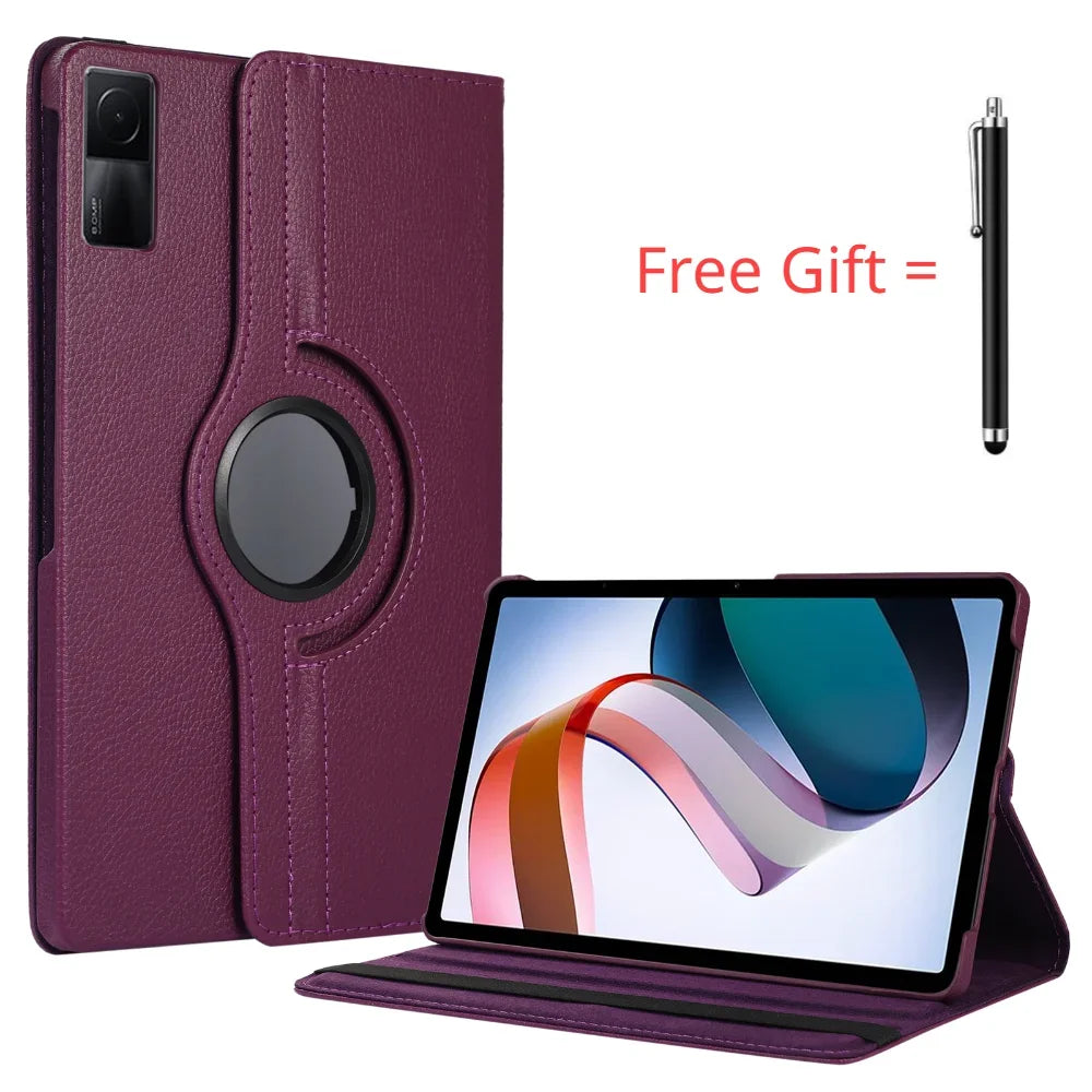 360 Degree Rotating Case For Xiaomi RedMi Pad 2 SE 11 10.61"Stand Cover Xiaomi pad 5 6 11 Pad 7 Pro 11.2 PU Leather Tablet Cases